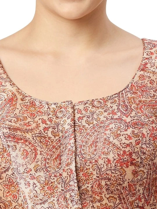 Red Paisley Print Blouse