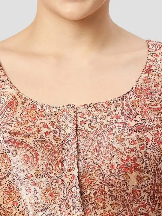 Red Paisley Print Blouse
