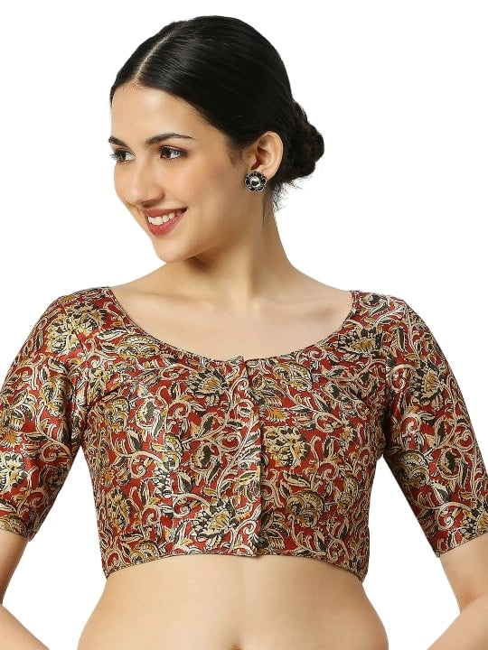 Maroon Printed Blouse