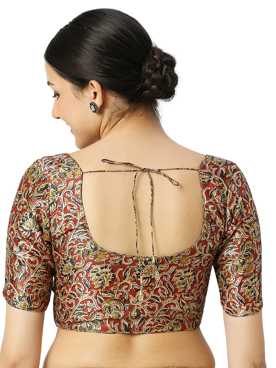 Maroon Printed Blouse