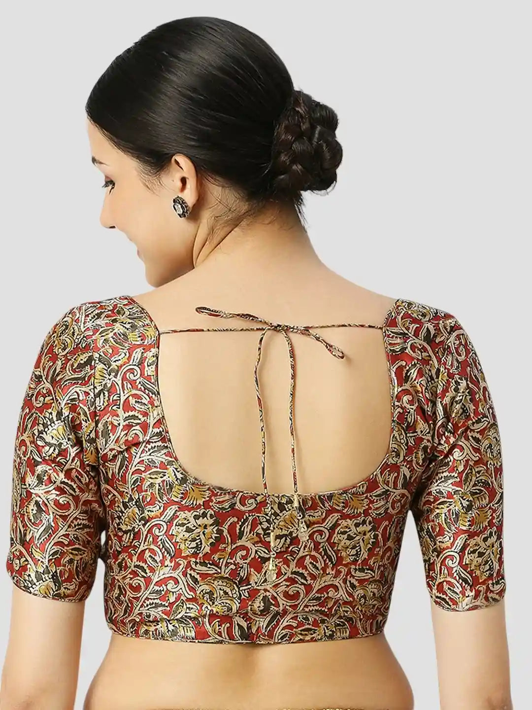 Maroon Printed Blouse