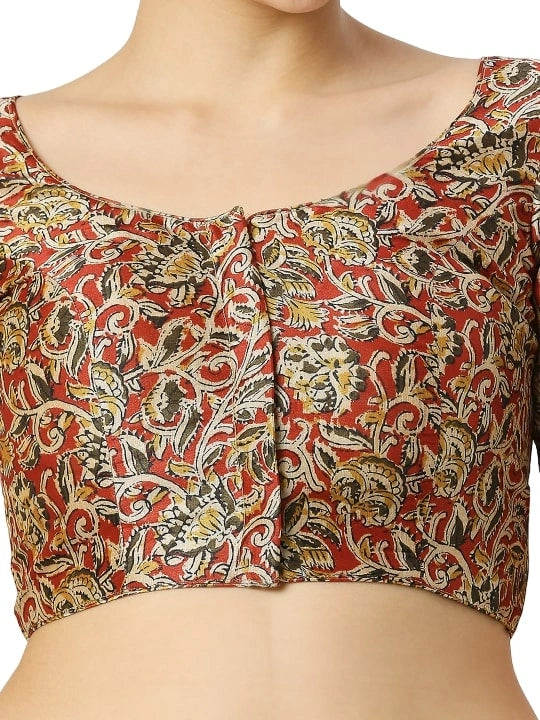 Maroon Printed Blouse