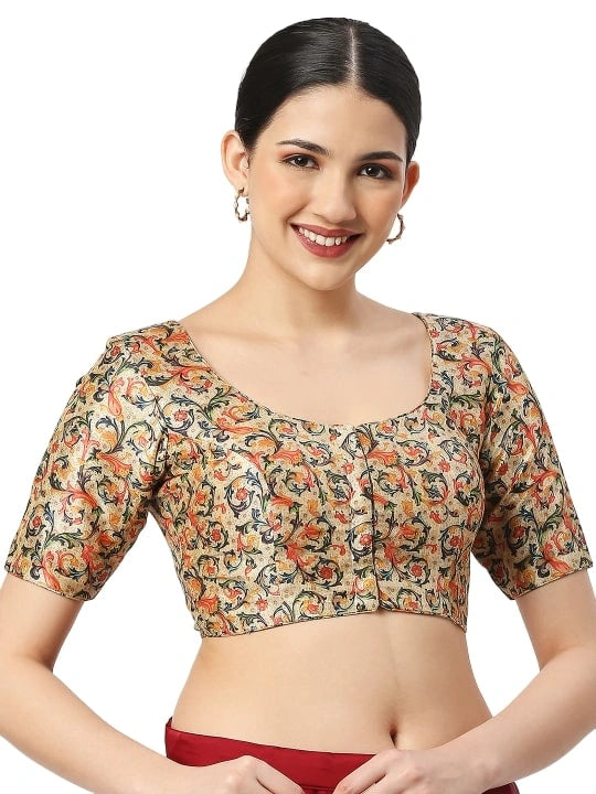 Creamy Multicolor Printed Blouse