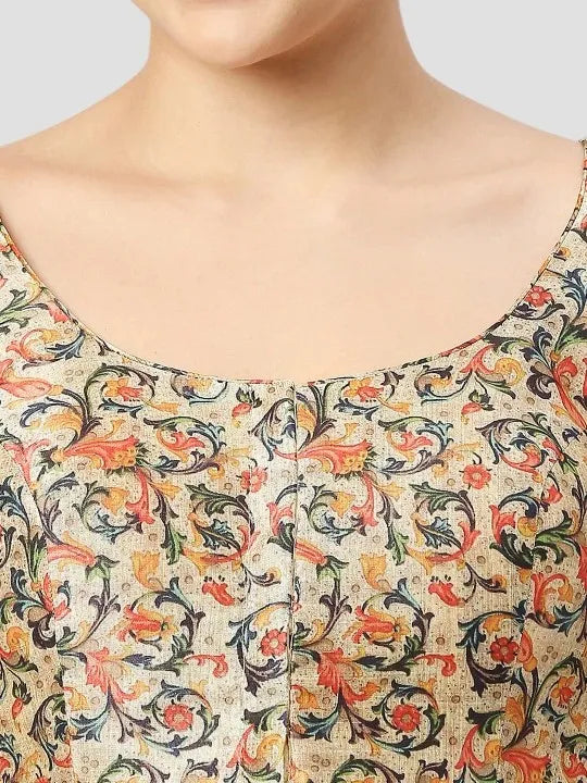 Creamy Multicolor Printed Blouse
