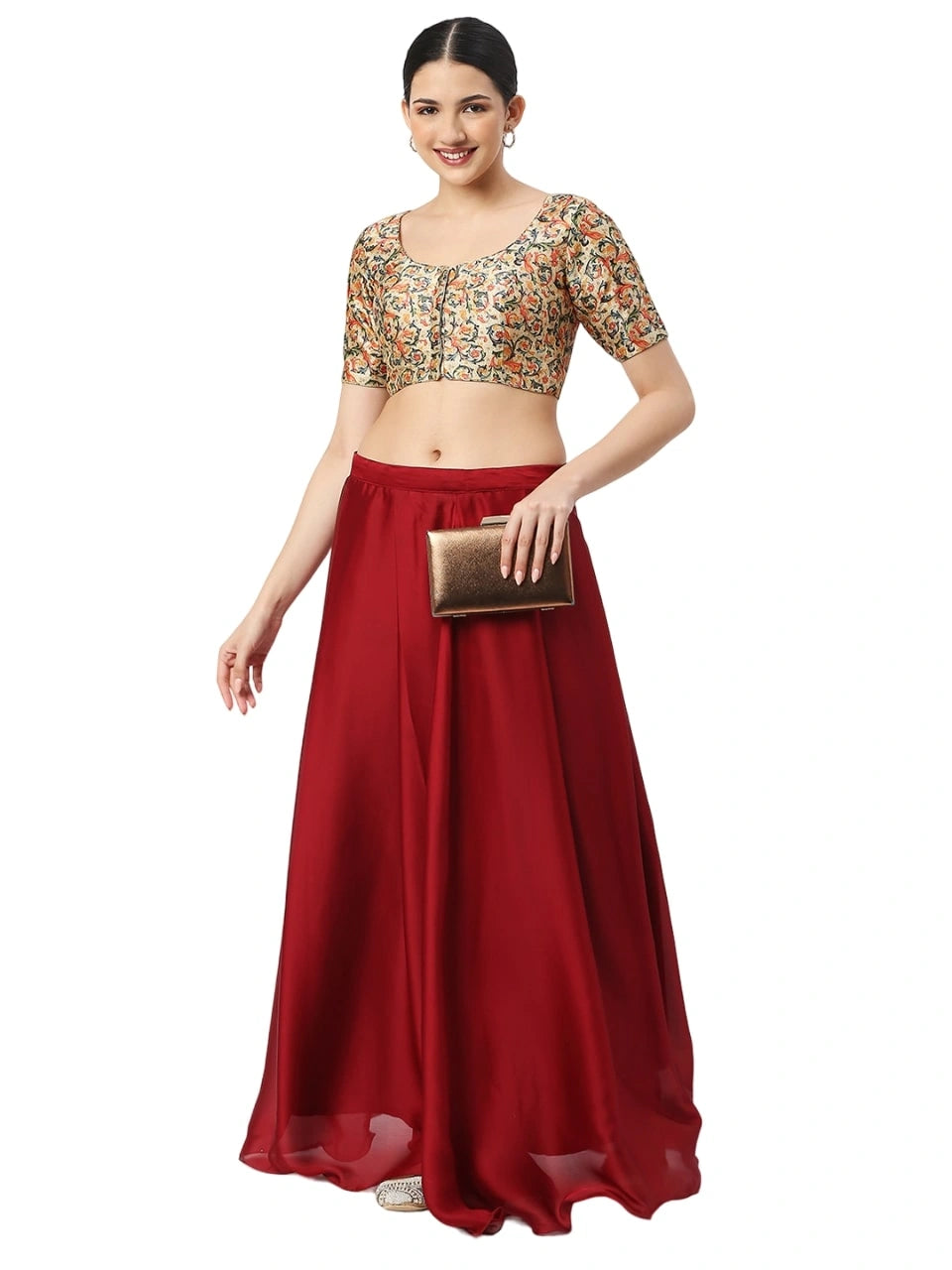 Creamy Multicolor Printed Blouse