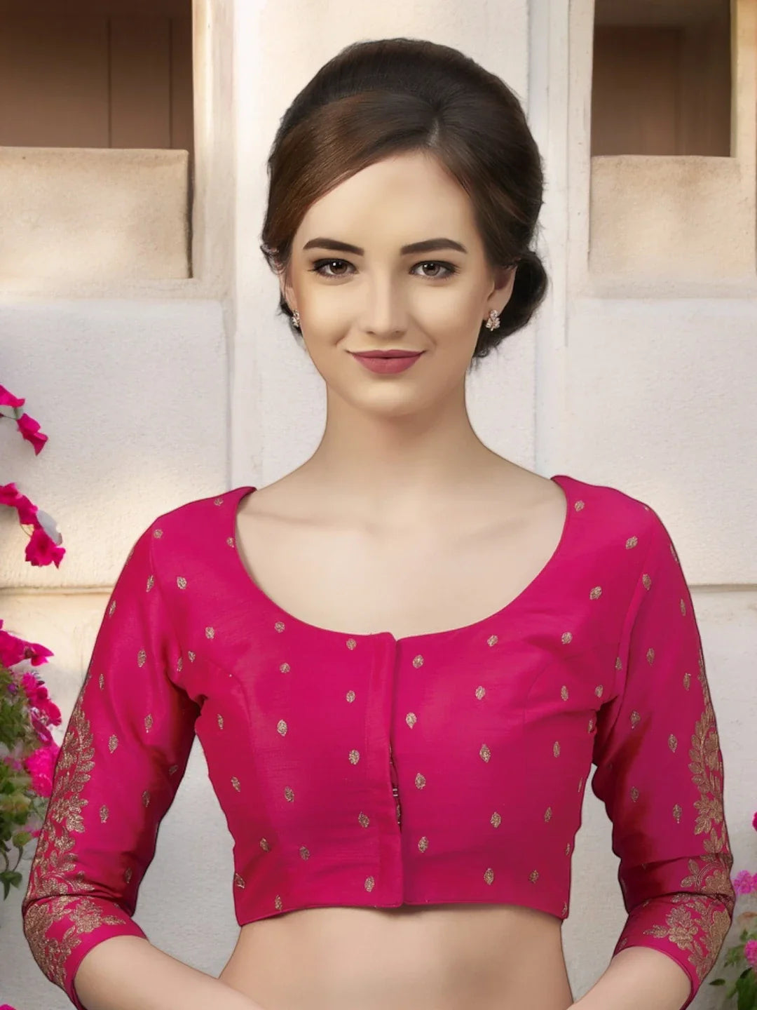 Rani Pink Embroidered Blouse