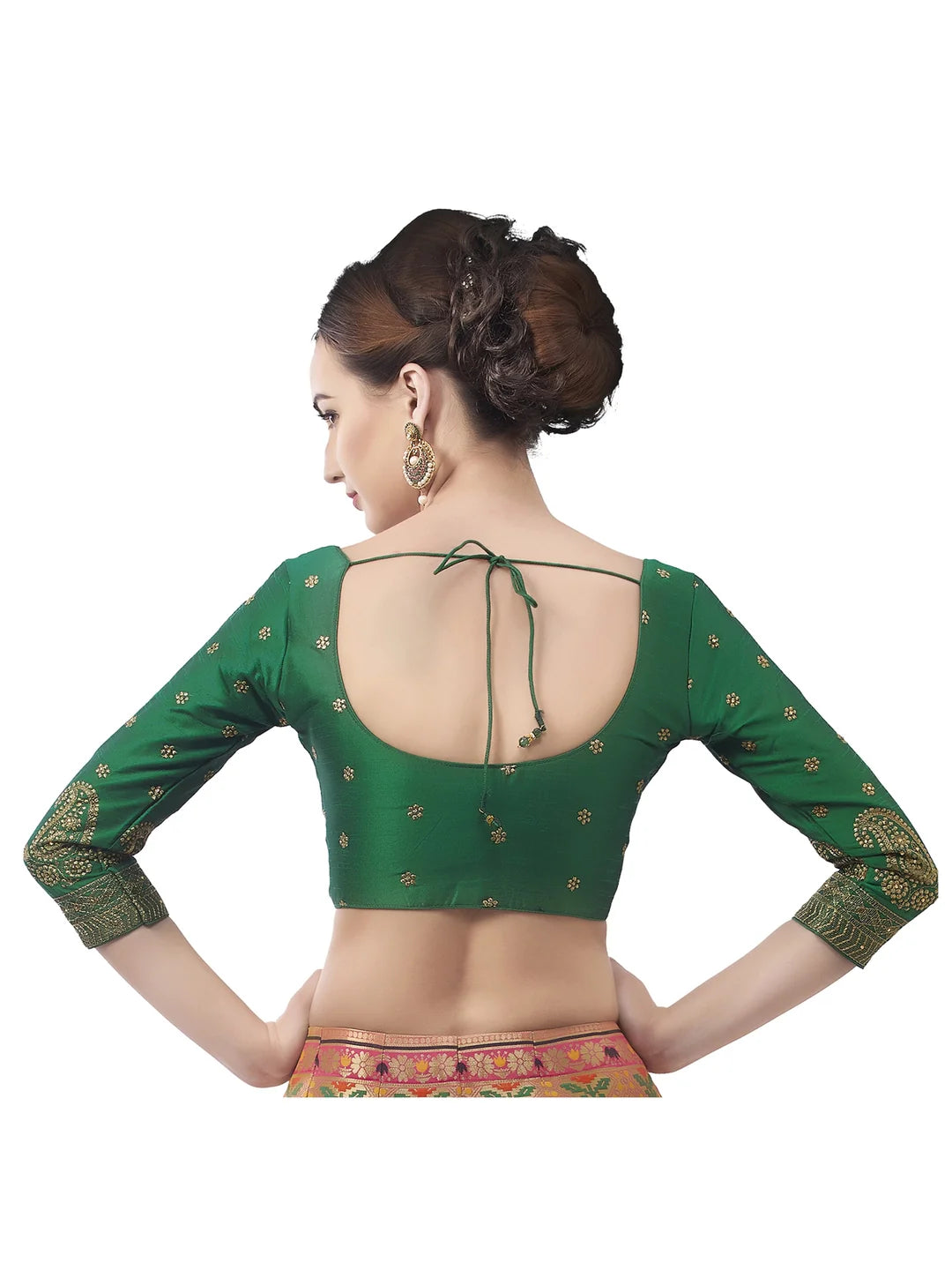 The Embroidered Green Blouse