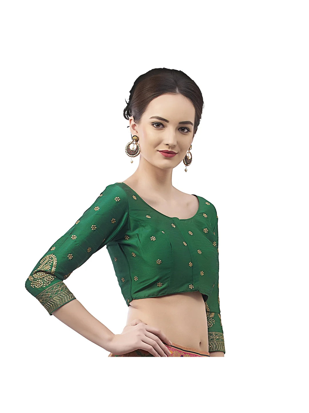 The Embroidered Green Blouse