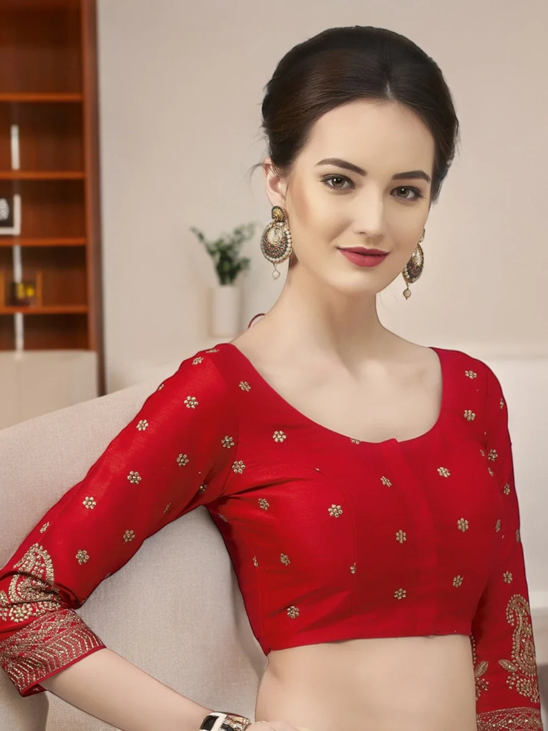 The Embroidered Red Blouse