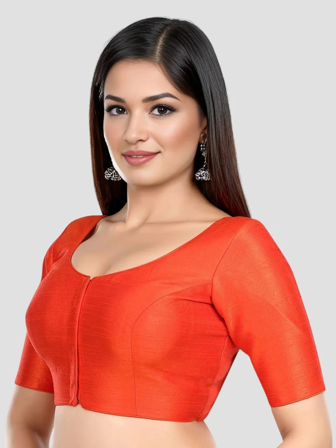 Rust Kora Silk Blouse