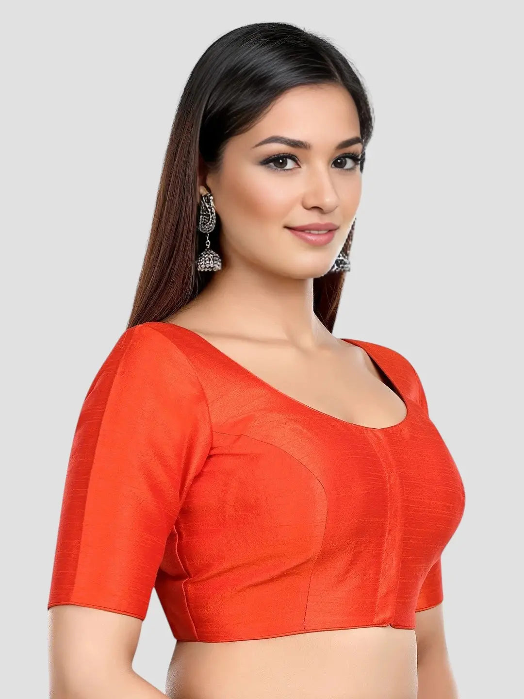 Rust Kora Silk Blouse