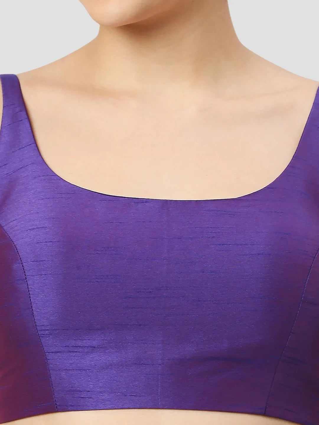 Purple Silk Sleeveless Blouse