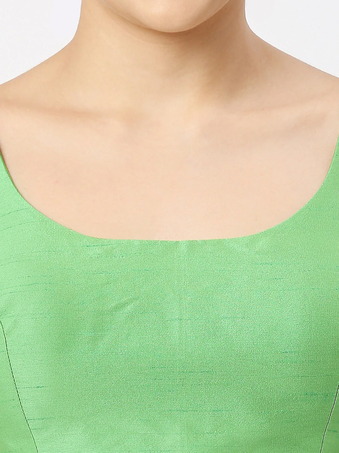 Light Green Silk Sleeveless Blouse
