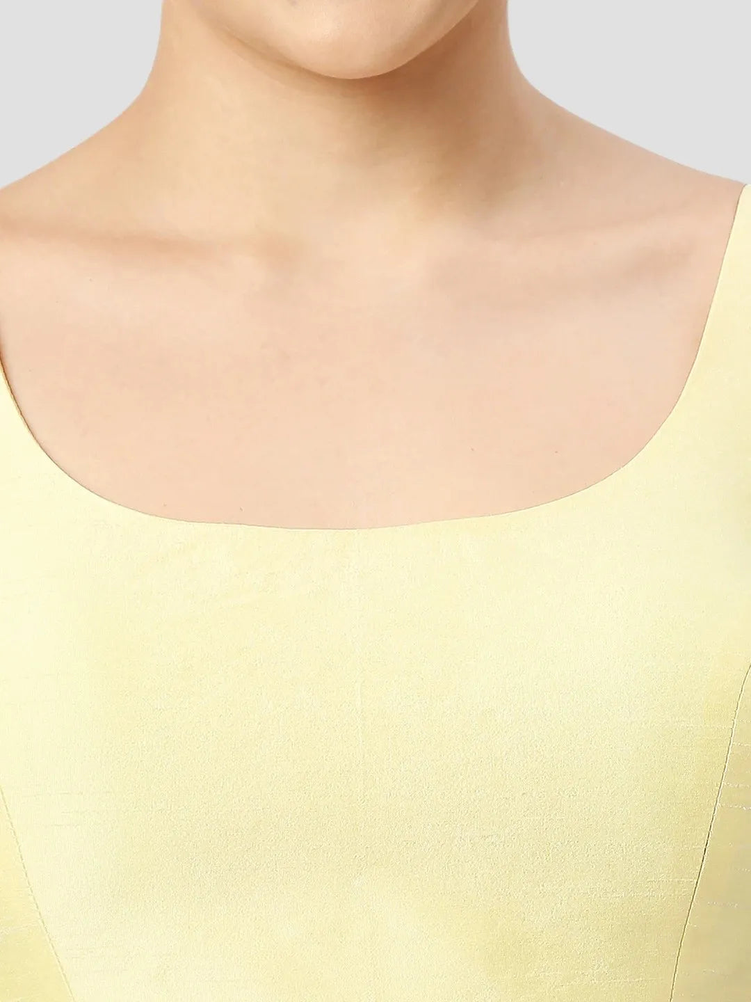 Lime Yellow Silk Sleeveless Blouse