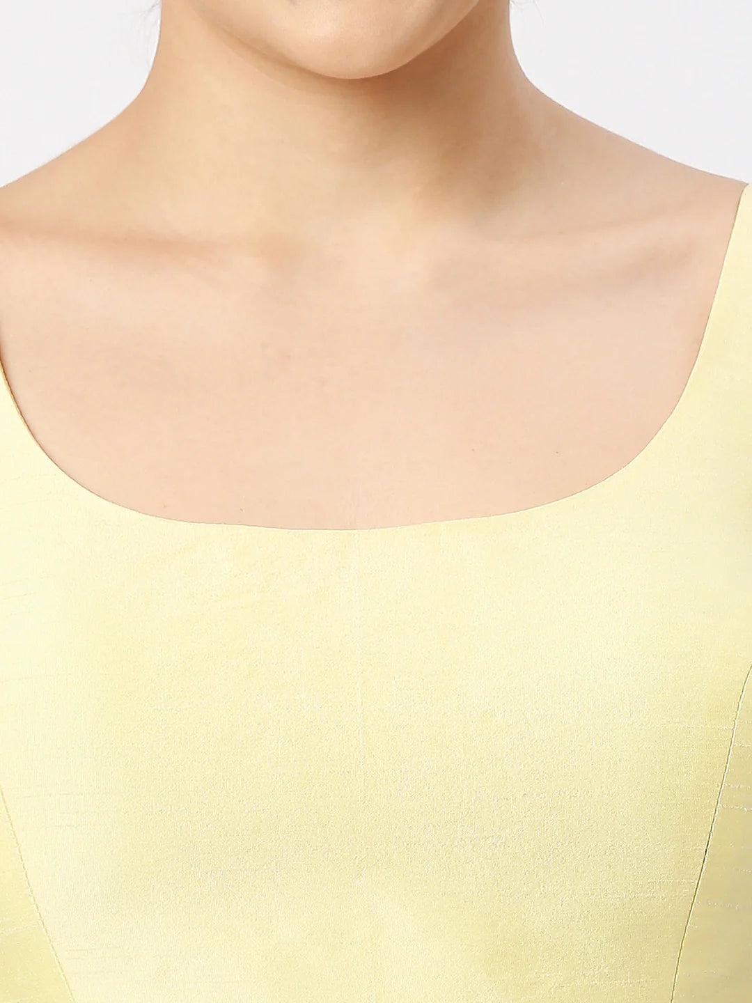Lime Yellow Silk Sleeveless Blouse