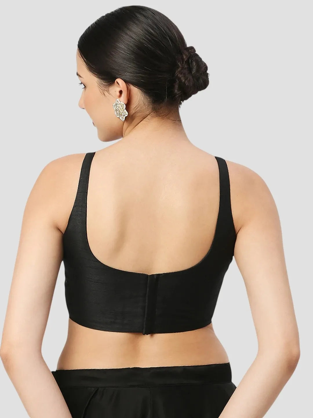 Chic Ebony Sleeveless Blouse