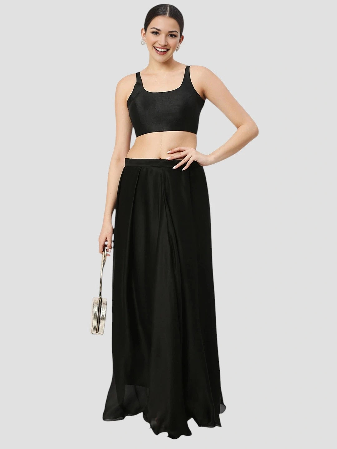 Chic Ebony Sleeveless Blouse