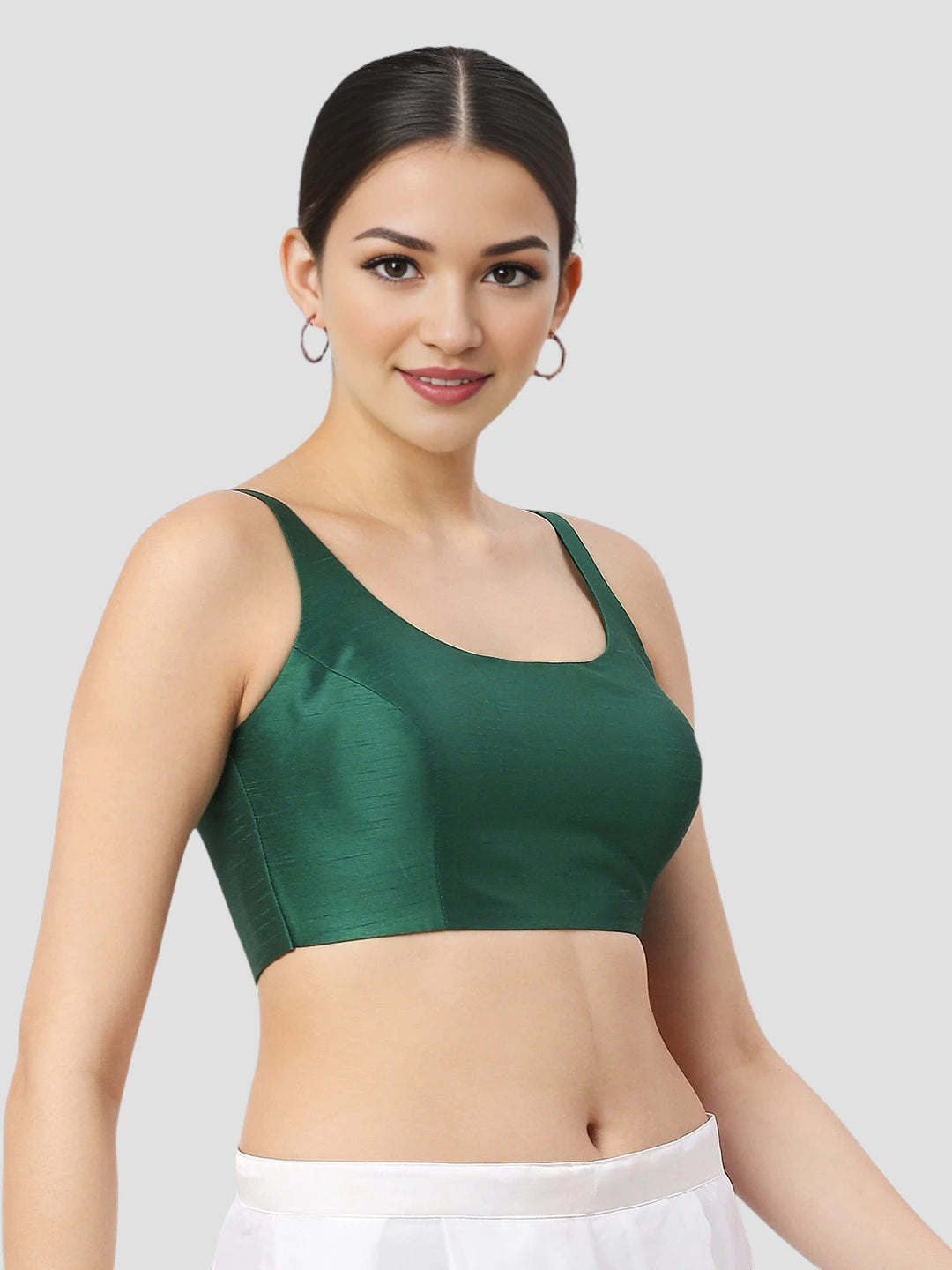 Emerald Essence Sleeveless Blouse