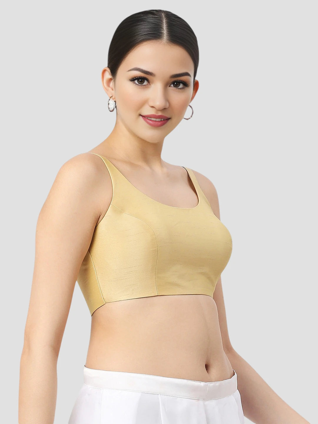 Gleaming Gold Sleeveless Blouse