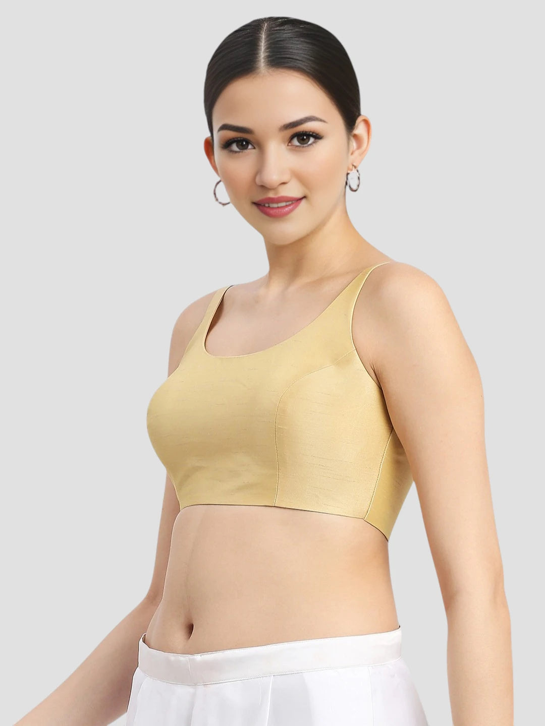 Gleaming Gold Sleeveless Blouse