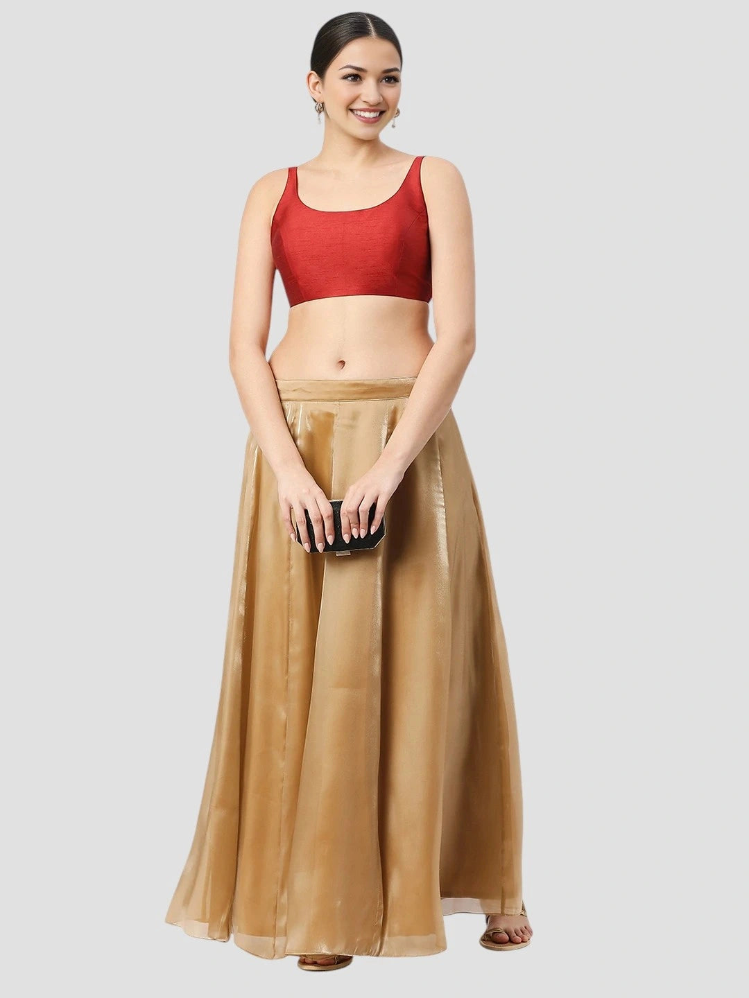 Burgundy Maroon Silk Blouse