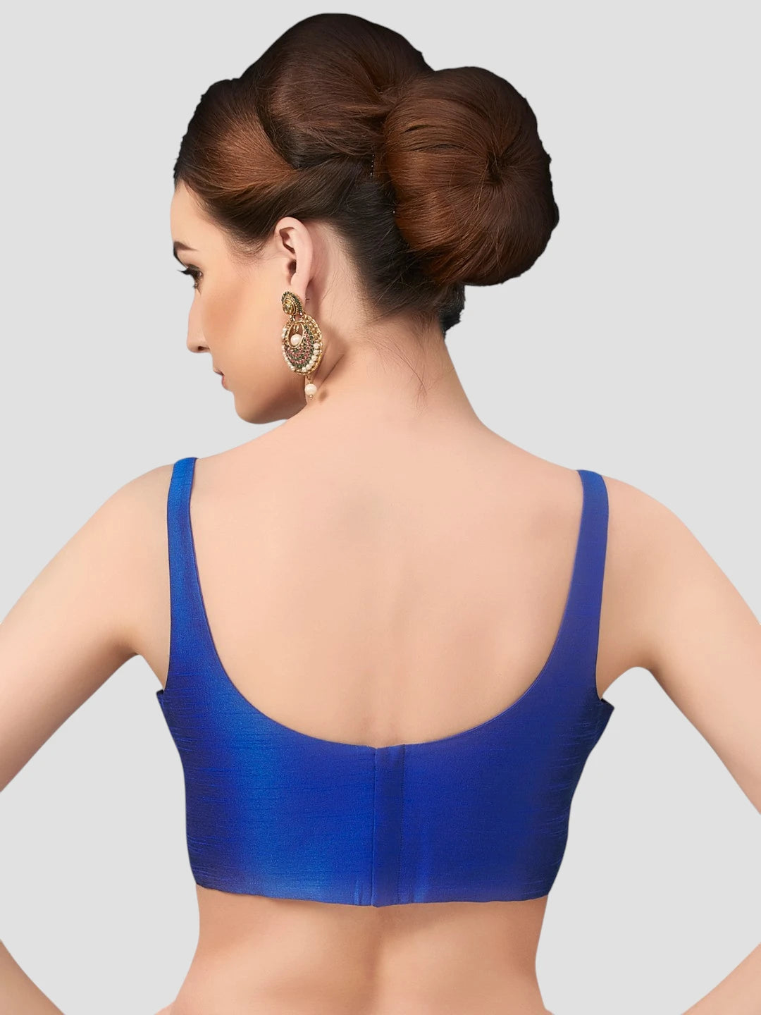 Royal Blue Silk Blouse