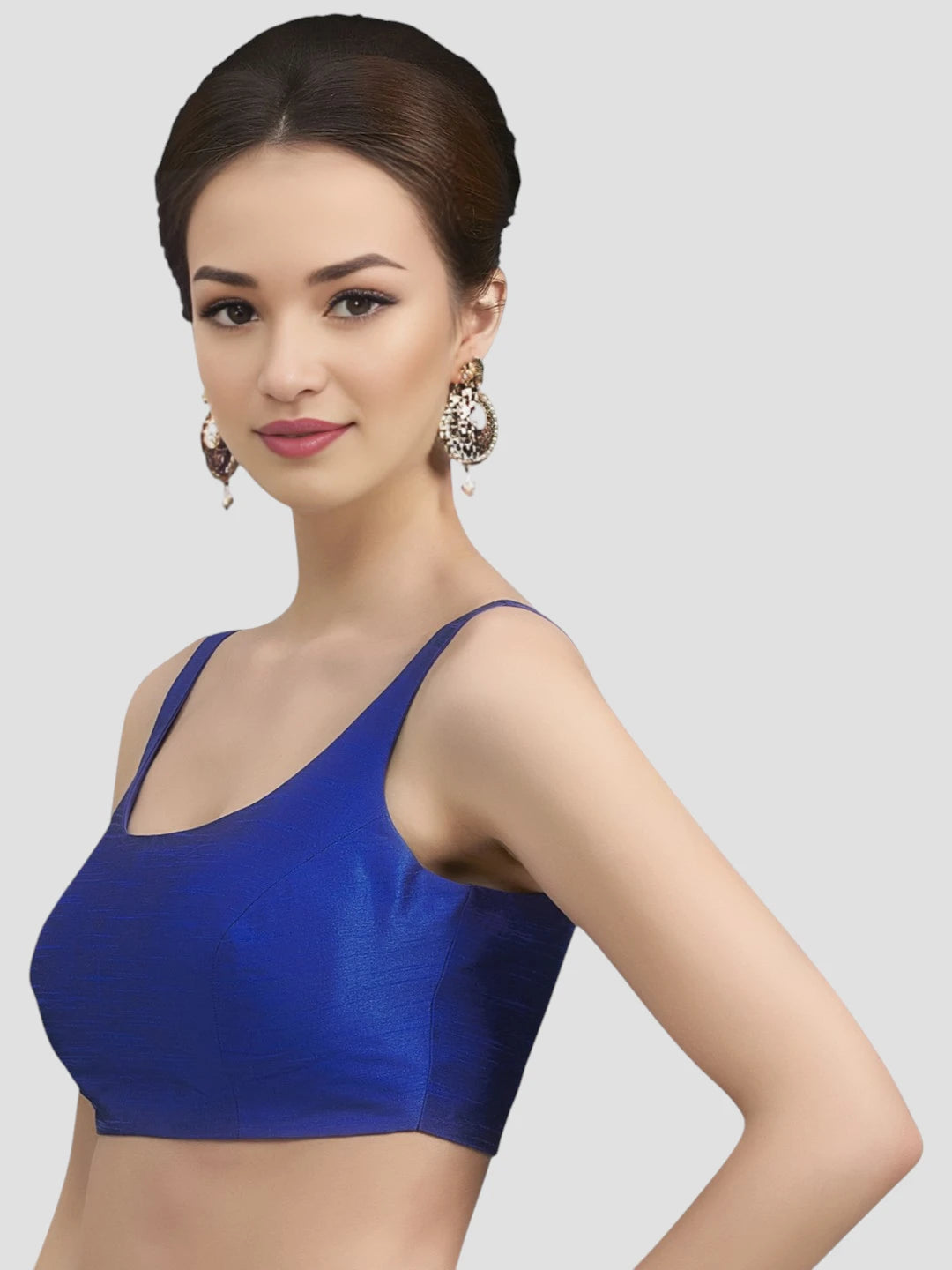 Royal Blue Silk Blouse