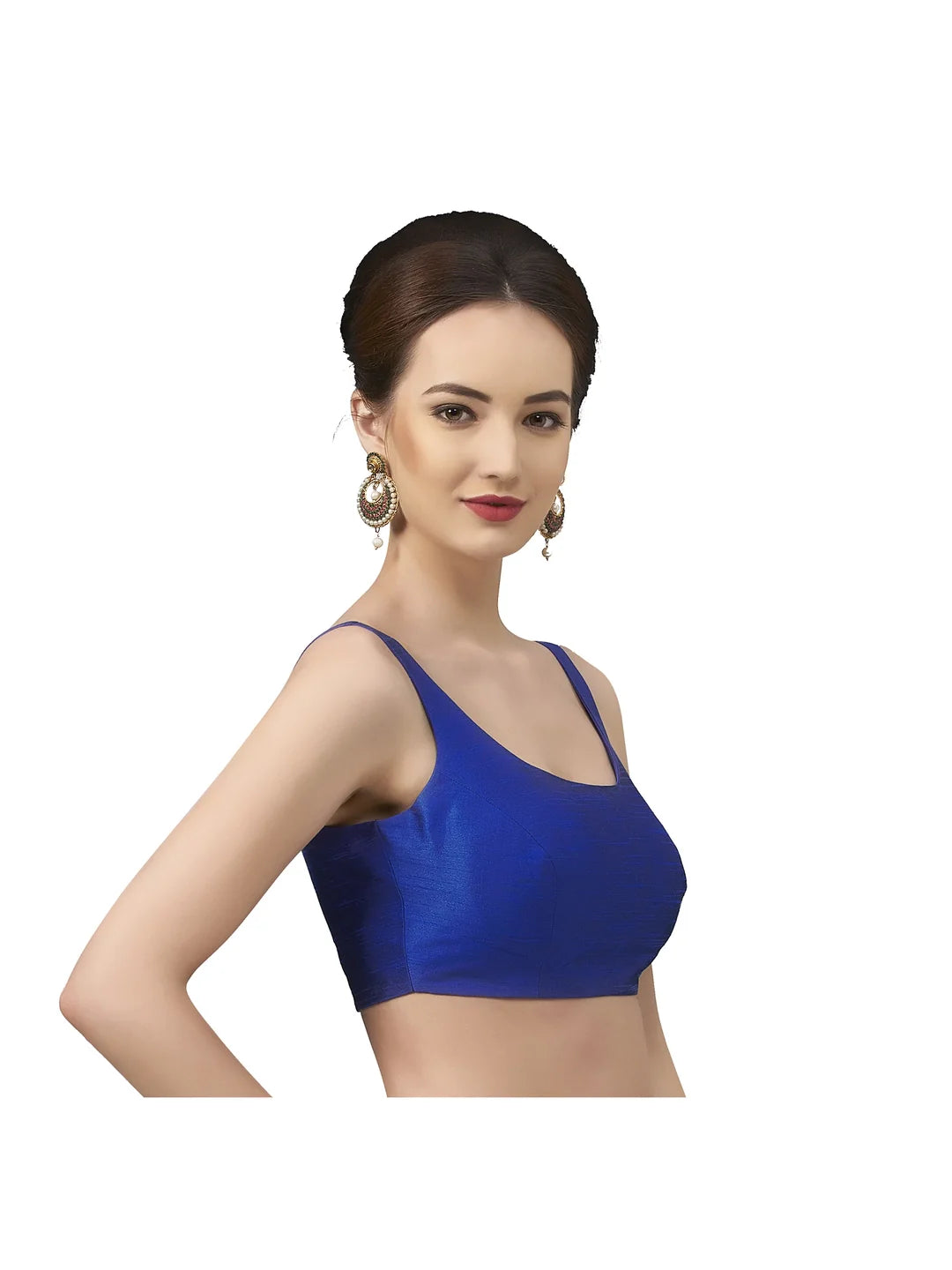 Royal Blue Silk Blouse