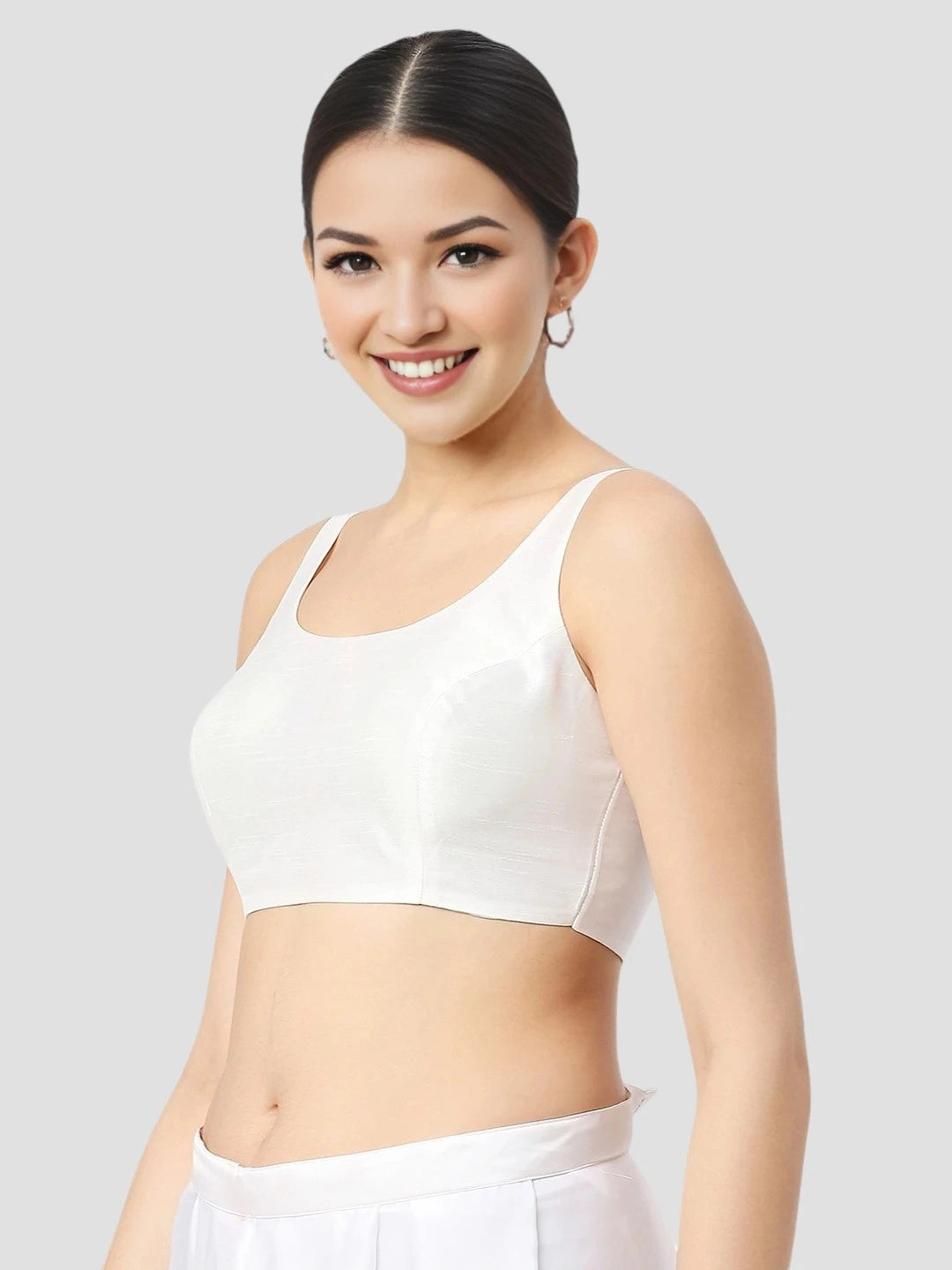 Pure White Silk Blouse