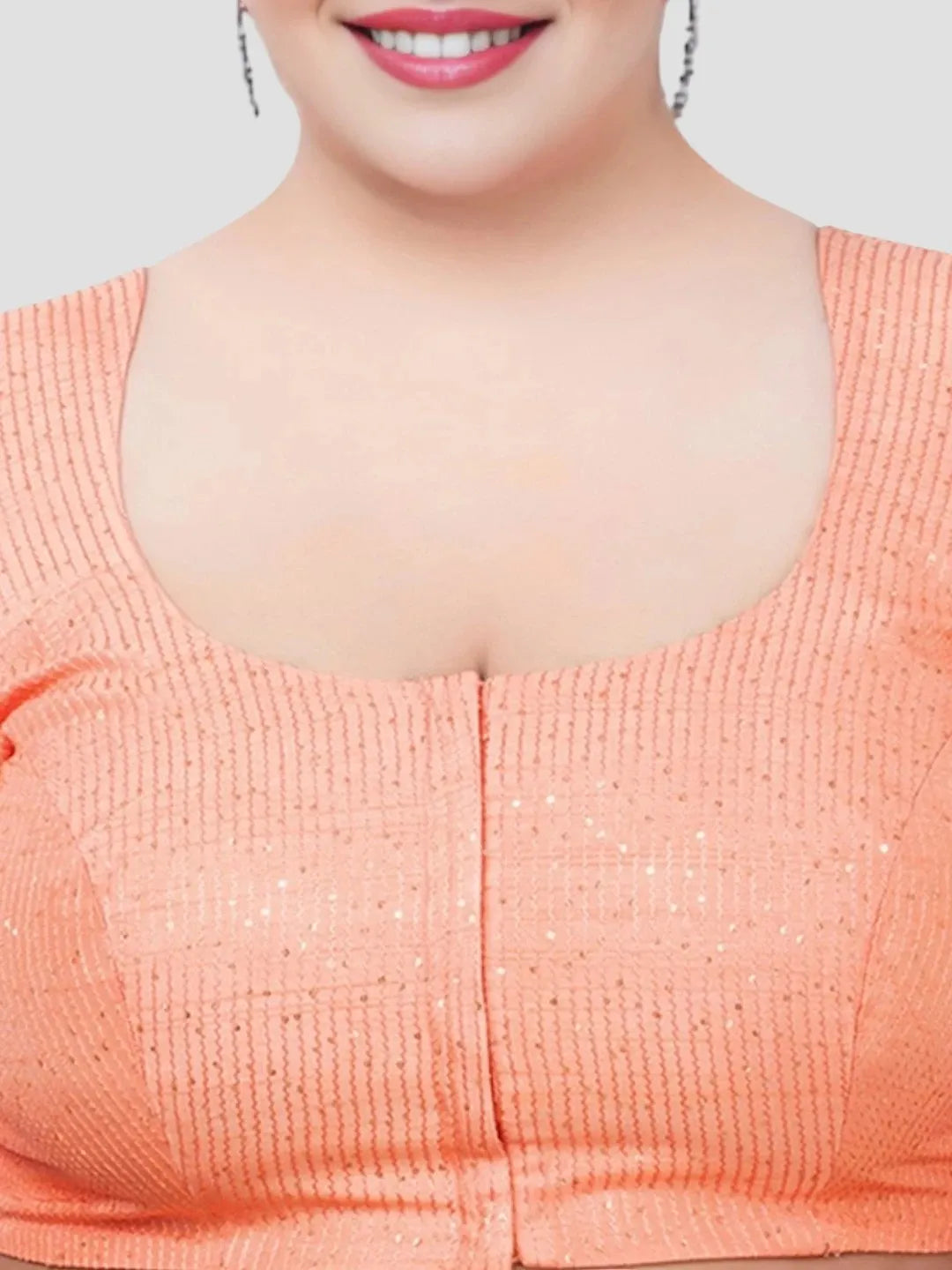 Glimmering Peach Sequin Elegance