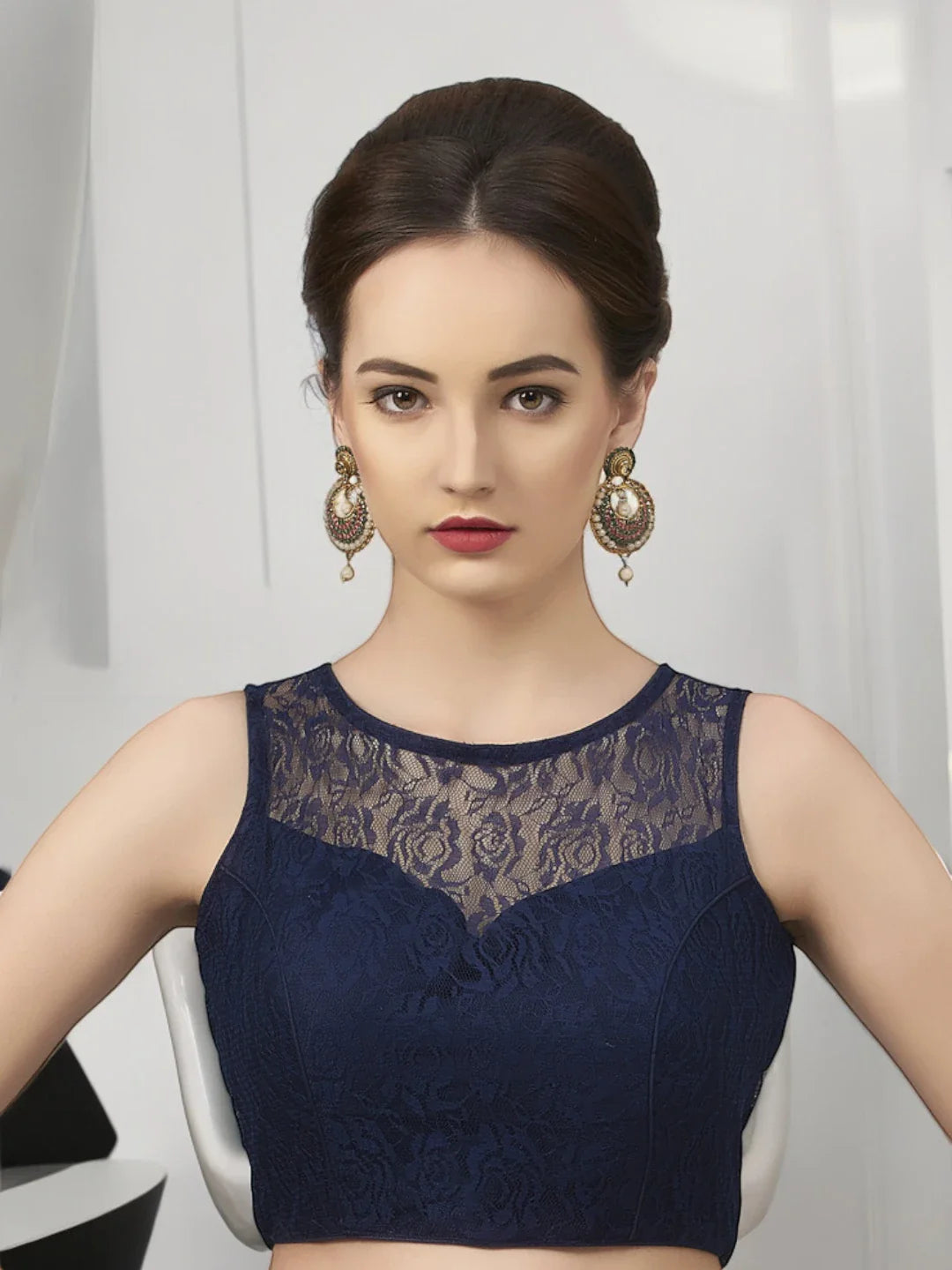 Navy Floral Elegance