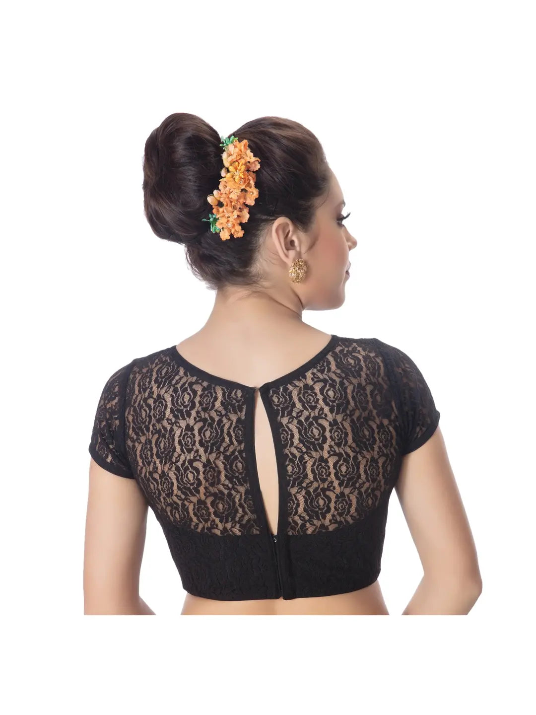 Chic Black Floral Blouse