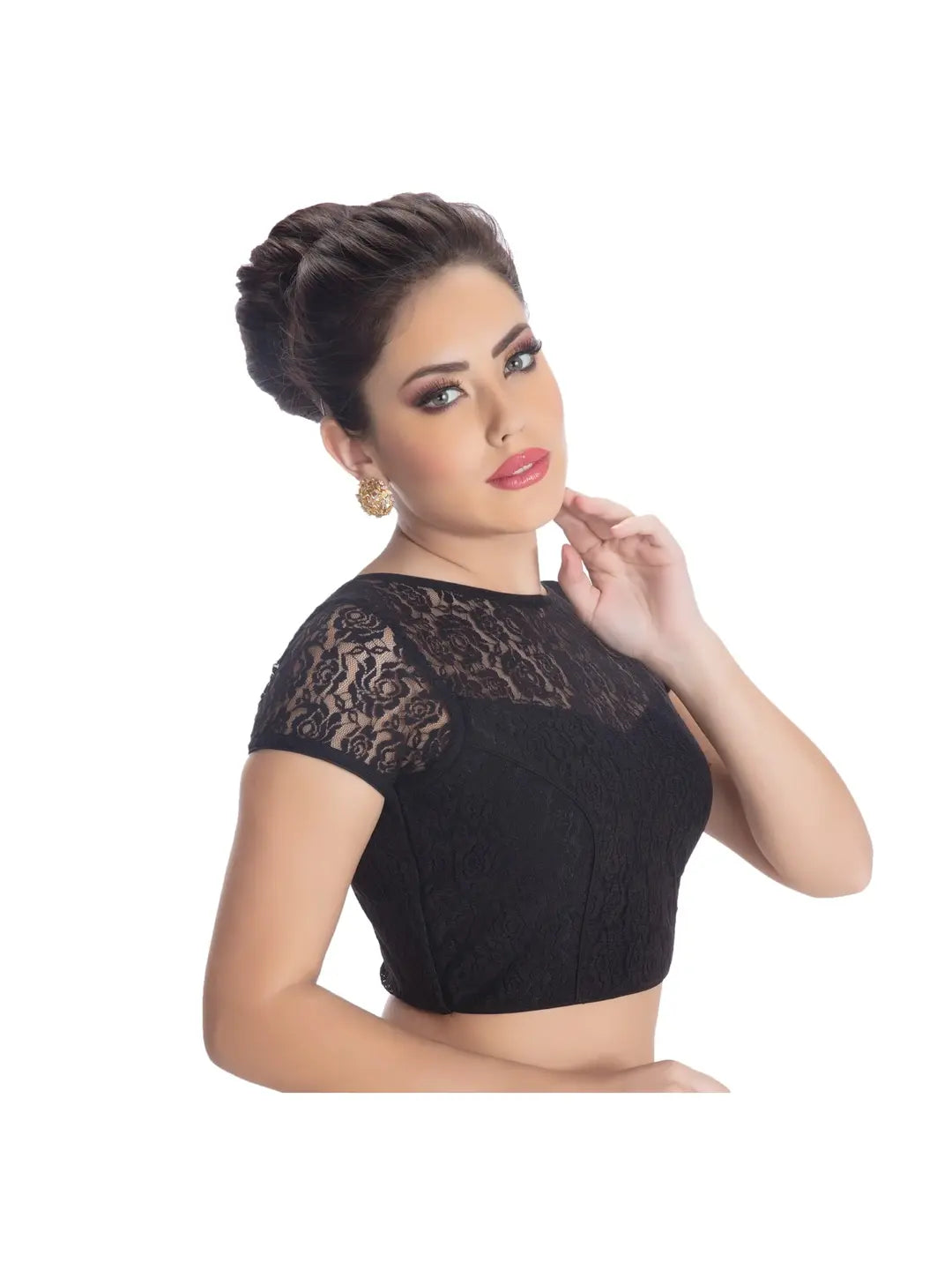 Chic Black Floral Blouse