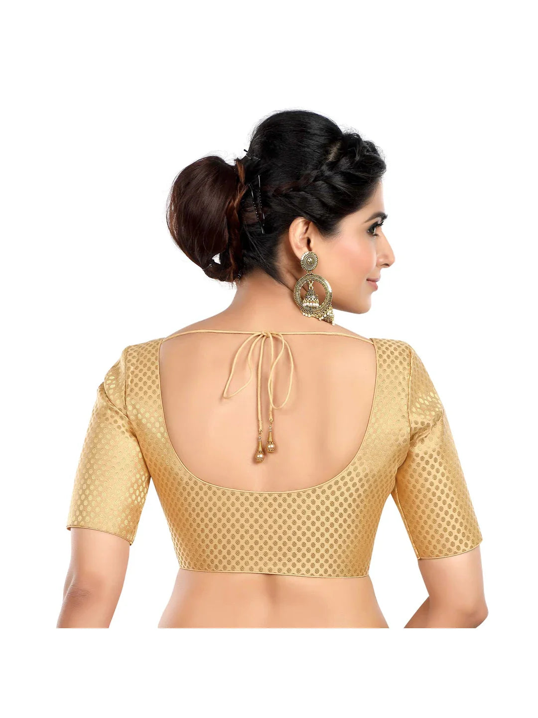 Golden Polka Print Blouse