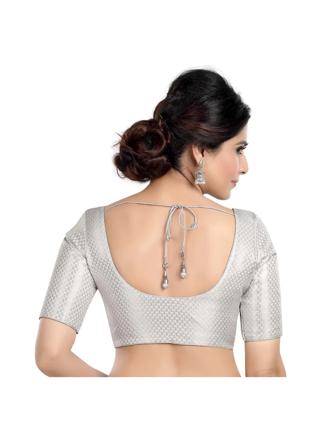 Silver Leaves Printed Blouse