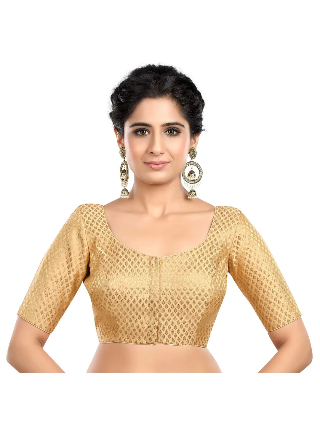 Golden Leaf Print Blouse