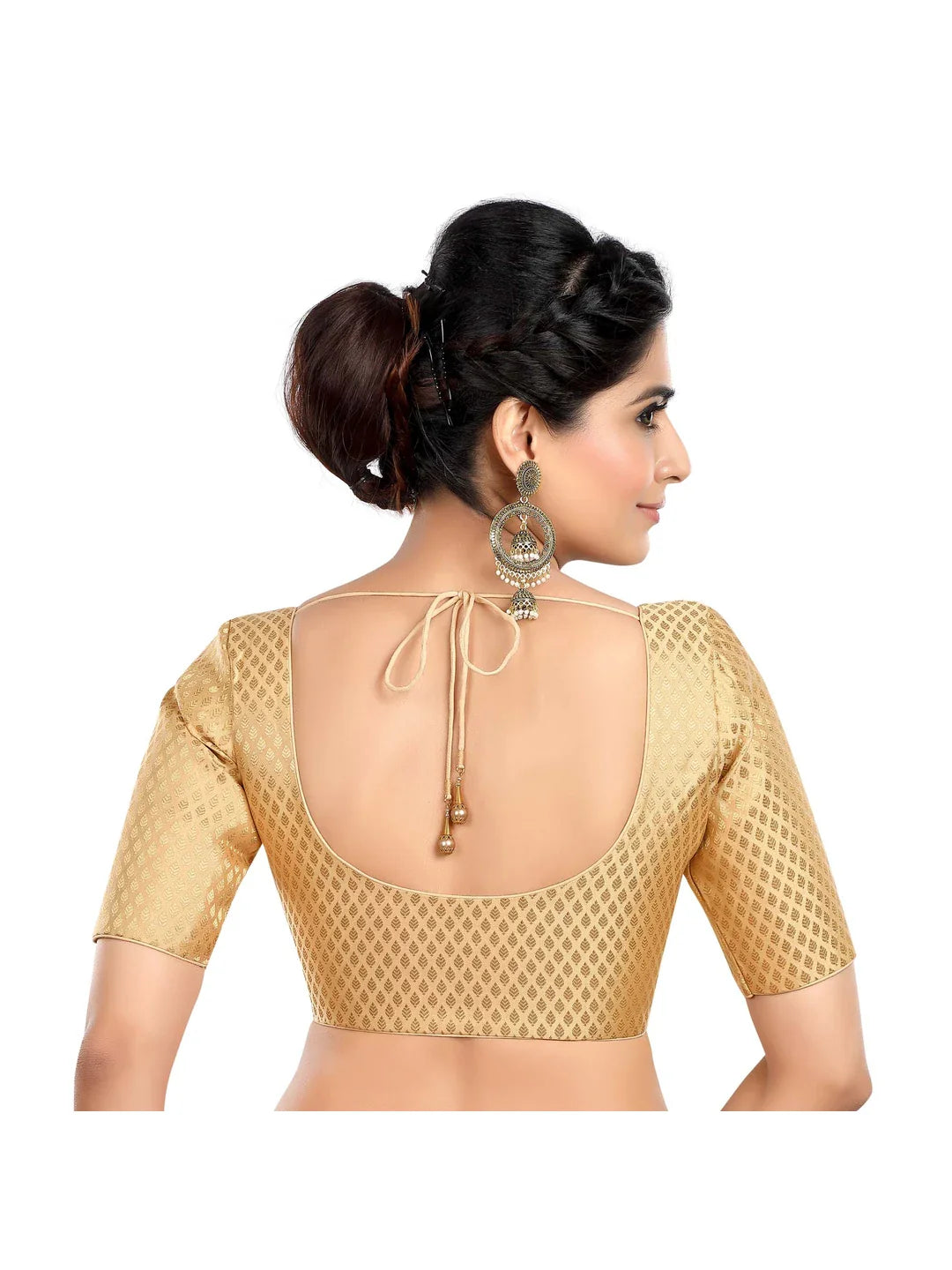 Golden Leaf Print Blouse