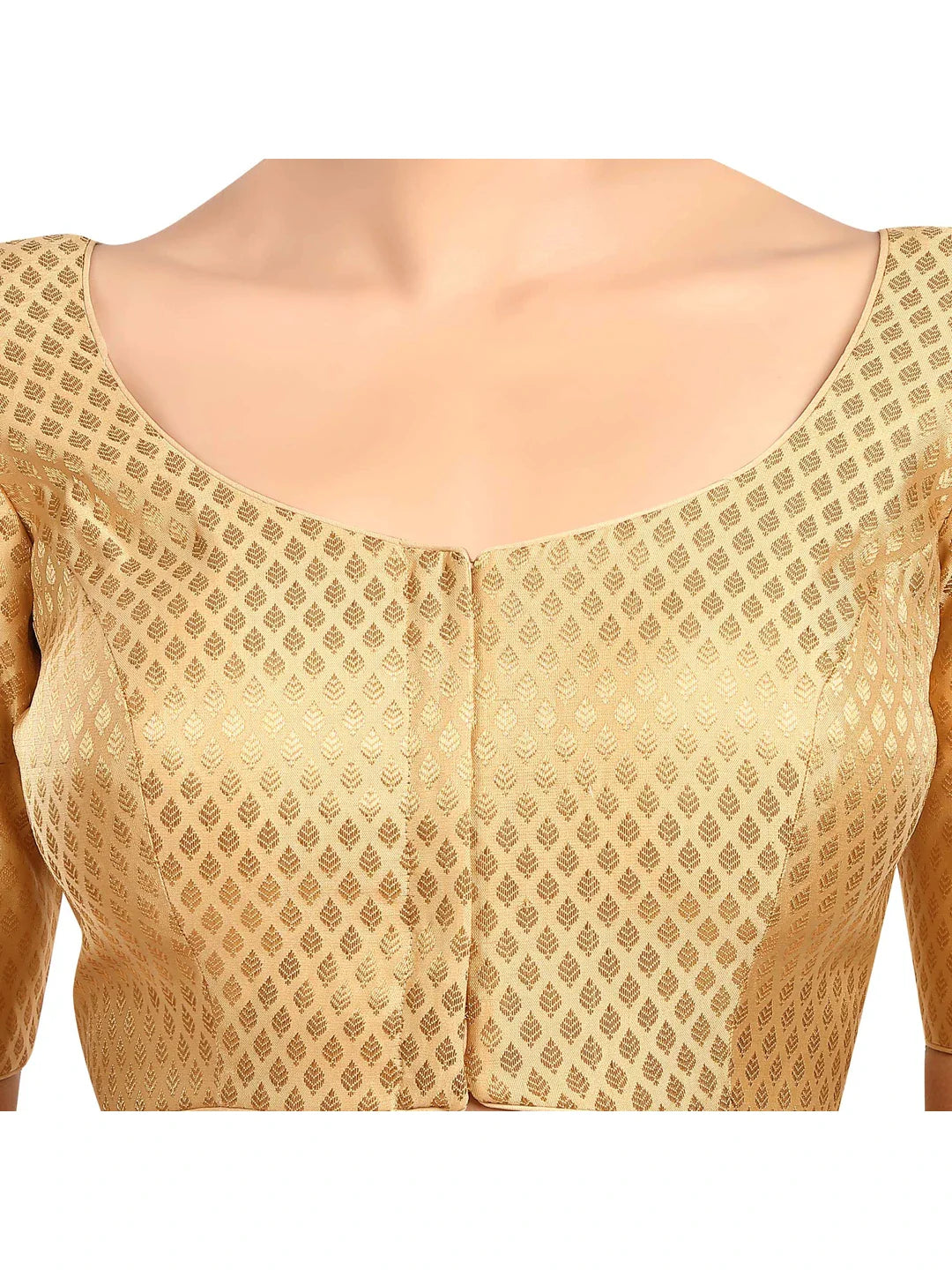 Golden Leaf Print Blouse