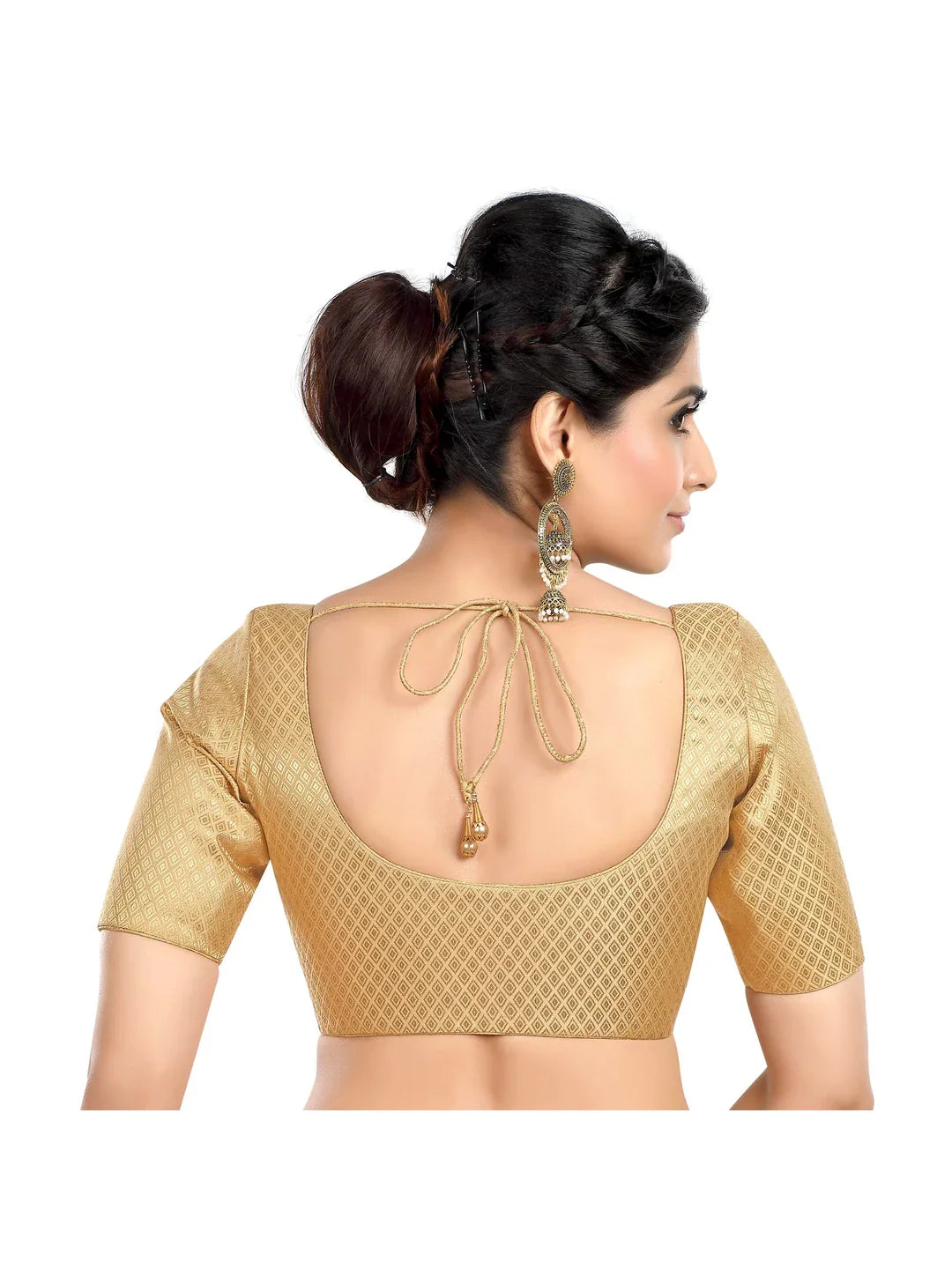 Golden Rhombus Print Blouse