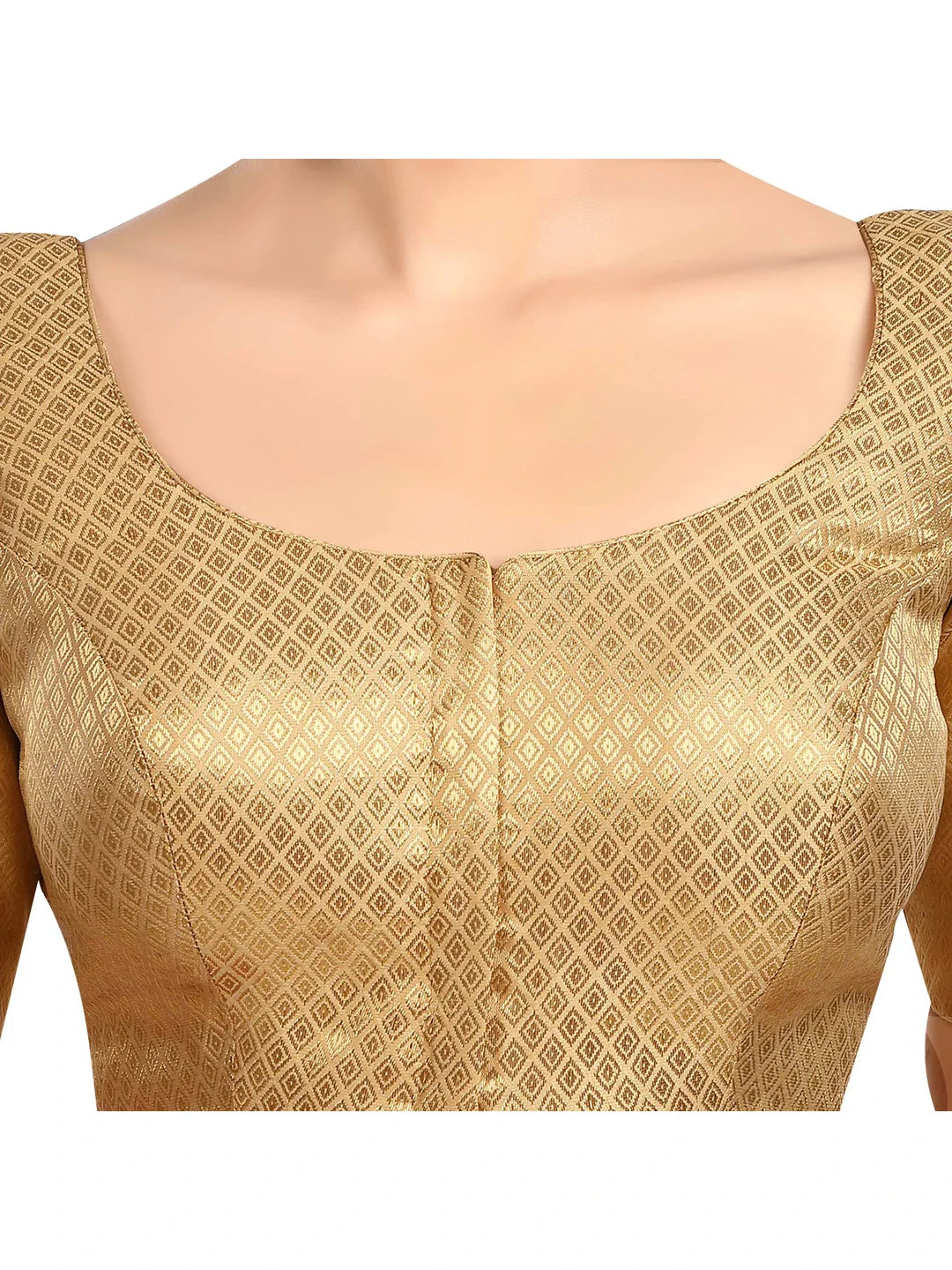 Golden Rhombus Print Blouse