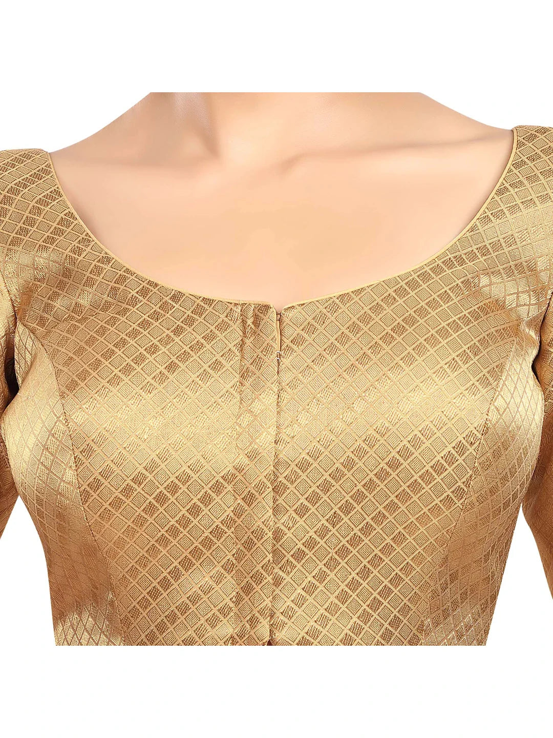 Golden Square Print Blouse
