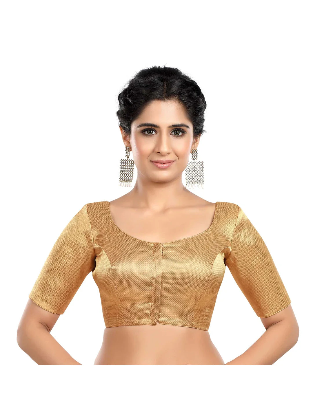 Golden Dot Print Blouse