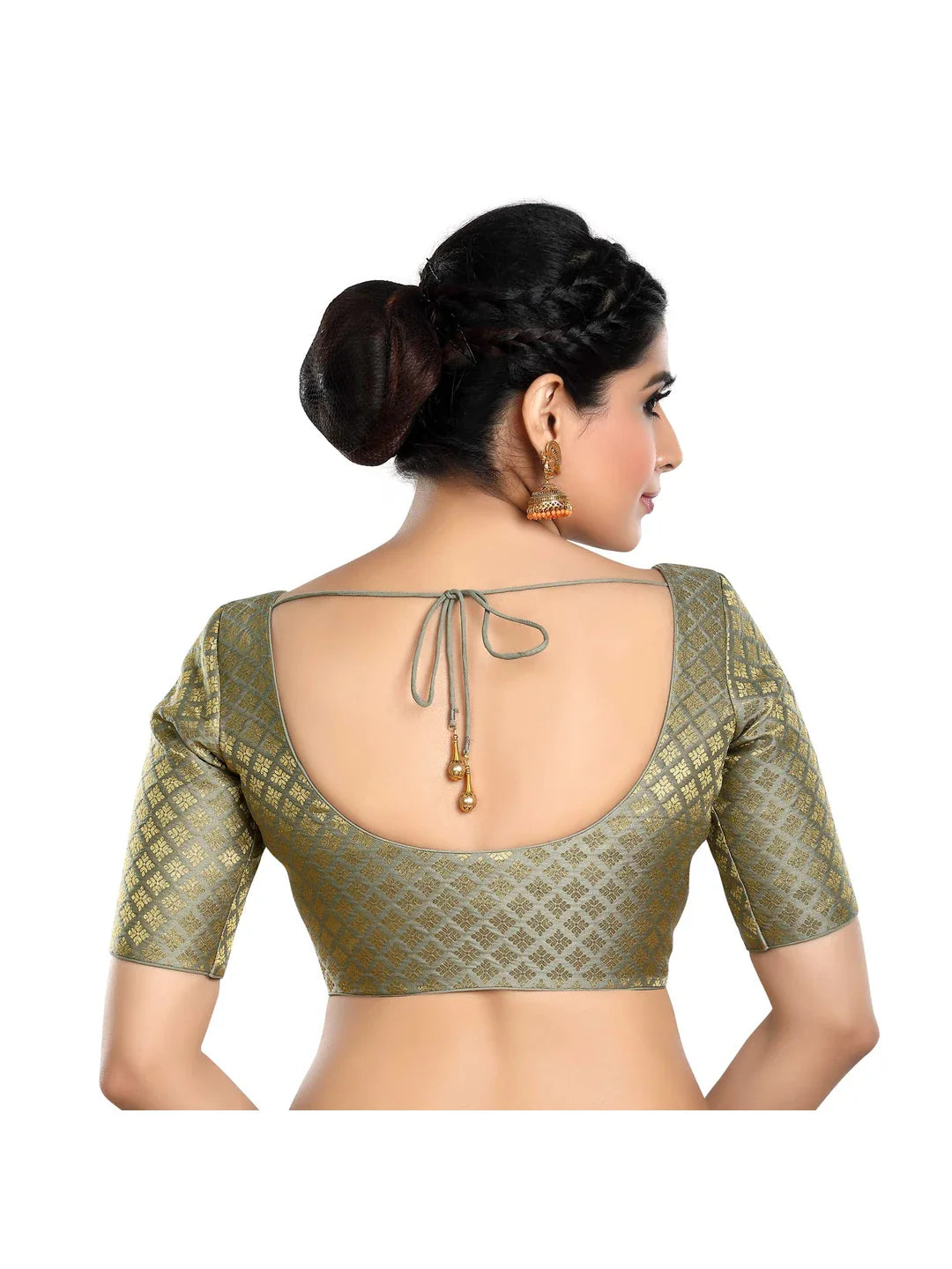 Chic Grey Printed Blouse