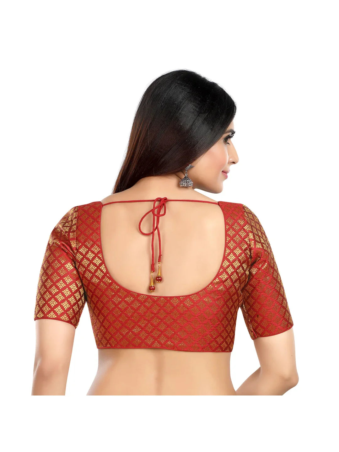 Elegant Maroon Printed Blouse