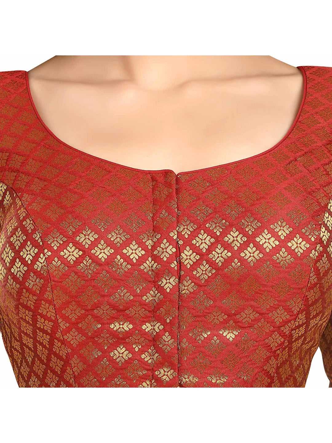 Elegant Maroon Printed Blouse