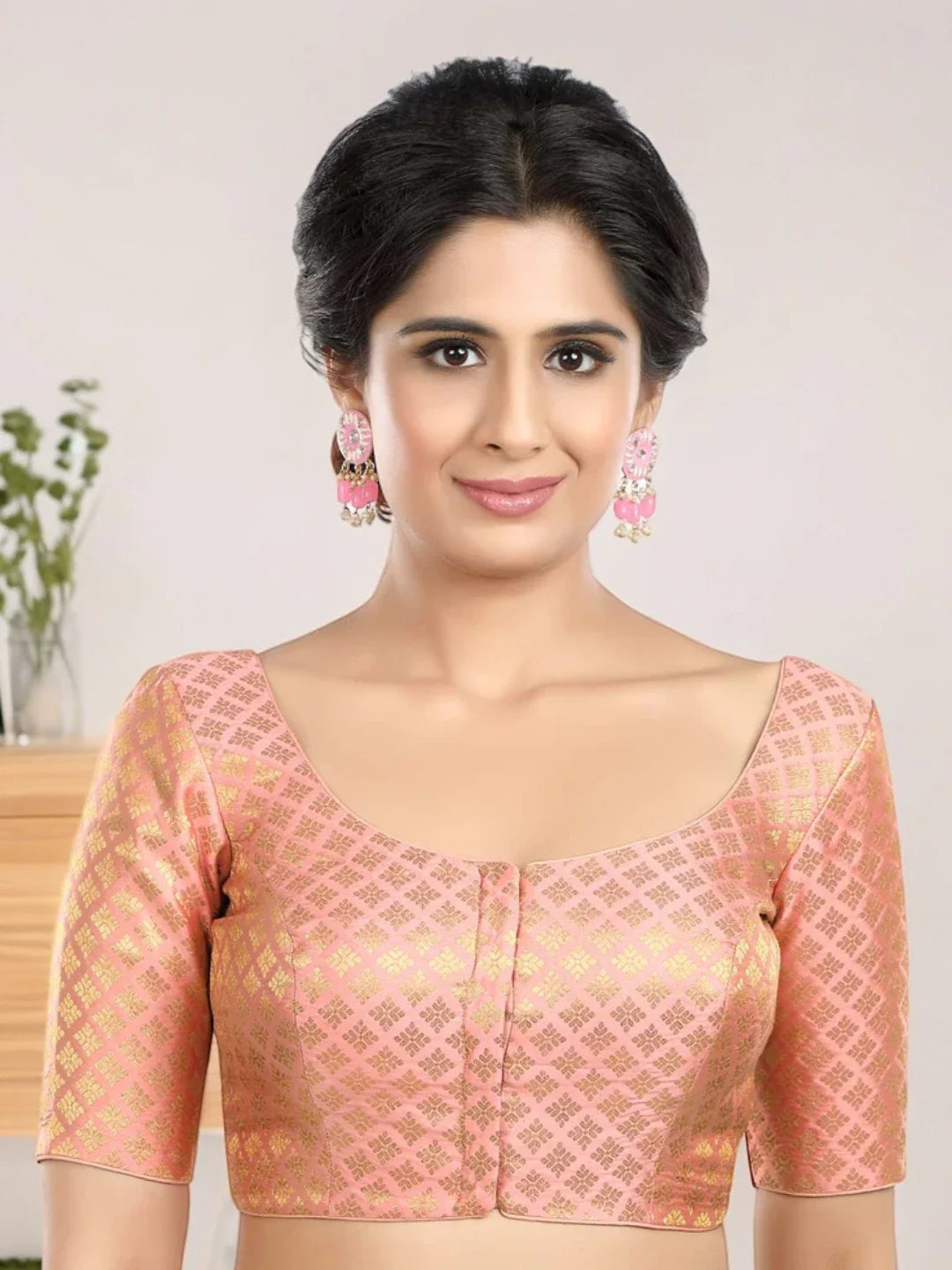 Peach Perfection Printed Blouse