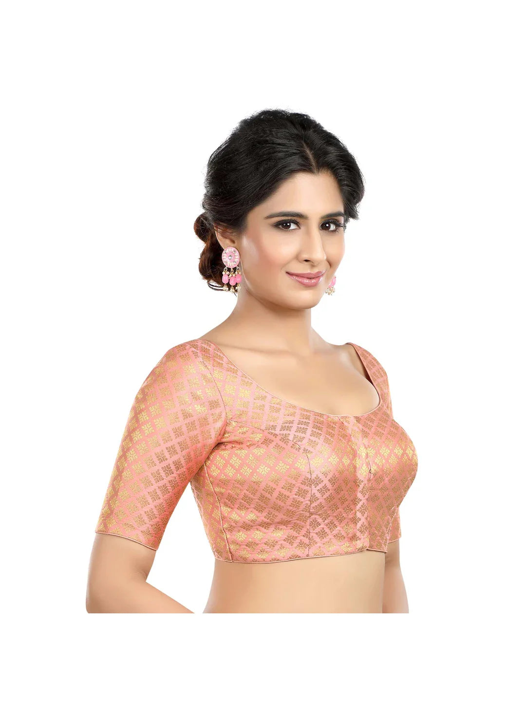 Peach Perfection Printed Blouse