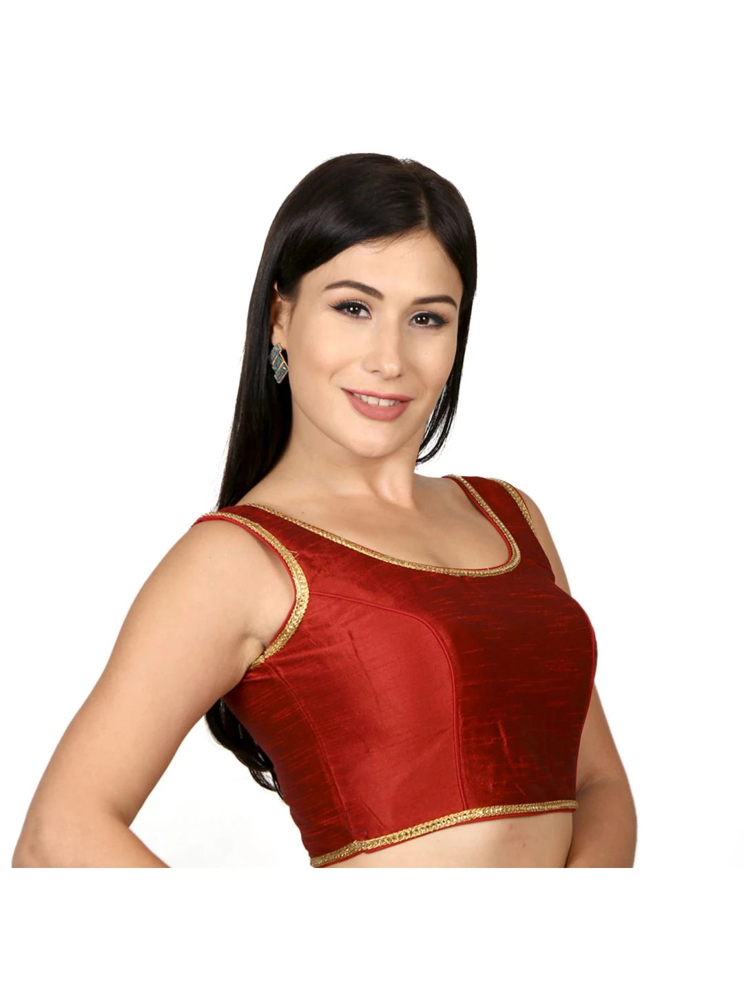 Maroon Silk Elegance