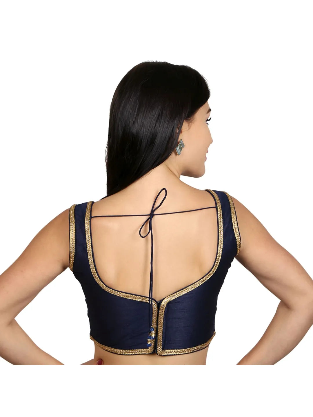 Navy Blue Silk Elegance