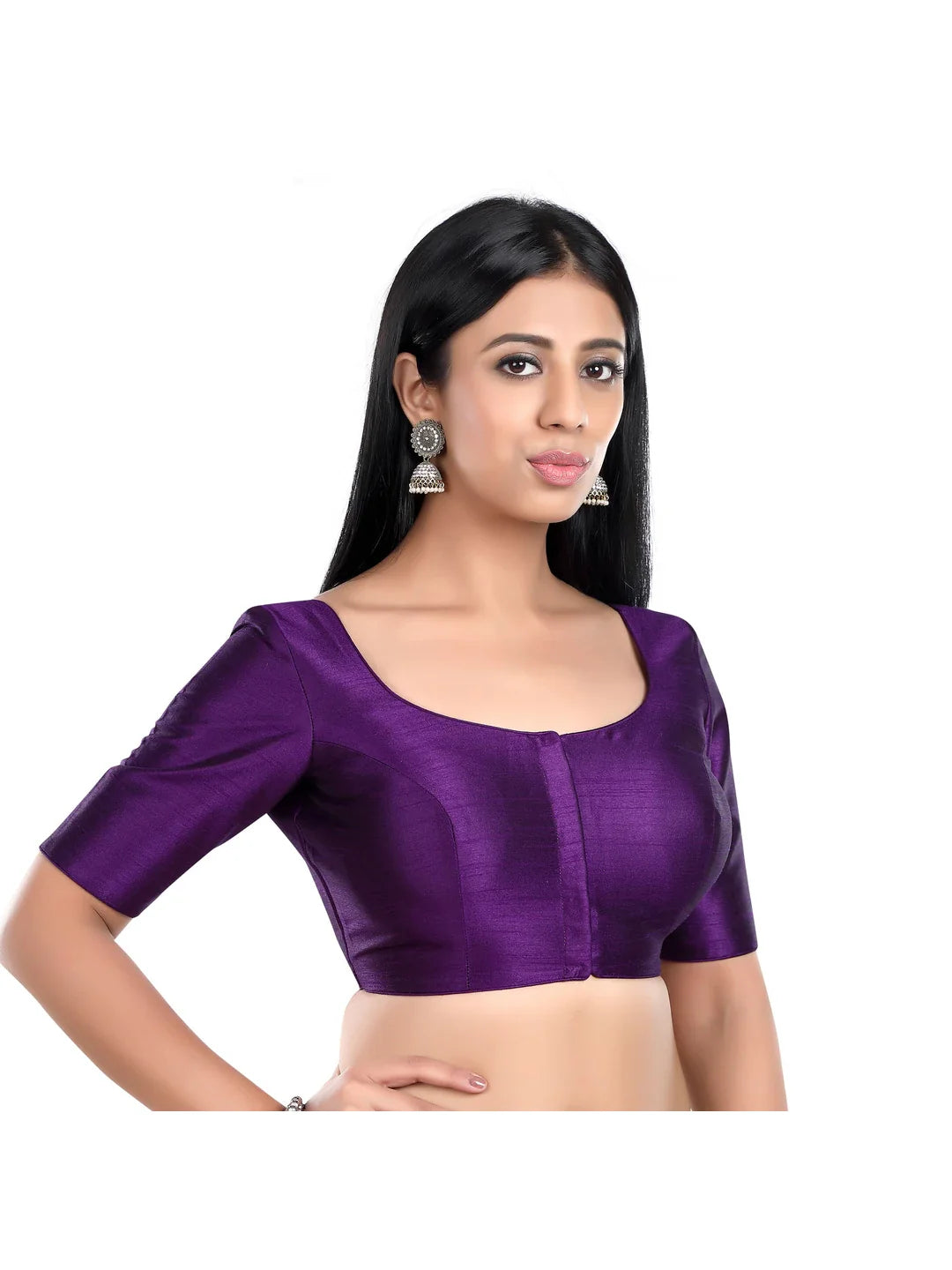 Purple Majesty Kora Silk Half Blouse